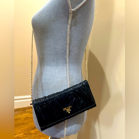 Prada Lambskin Long Wallet On Unbranded Chain - Picture 1 of 12
